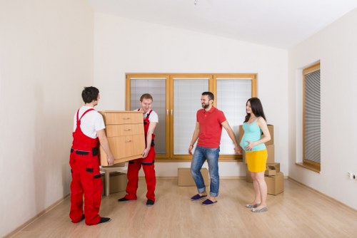 Organized belongings representing practical Westhampstead storage for modern living