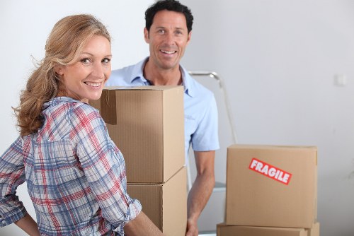 Packed household belongings prepared for long-term storage in Westhampstead